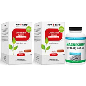 New Care Cholesterol Balans met Guggul Duo-pak (2x 120 capsules) + Gratis Gezonderwinkelen  Magnesium 180 tabletten
