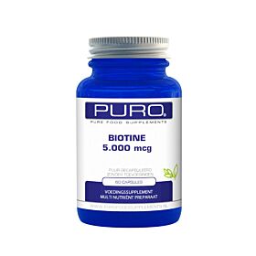 Puro Biotine 5.000mcg 60 capsules (ook wel vitamine B8 genoemd)